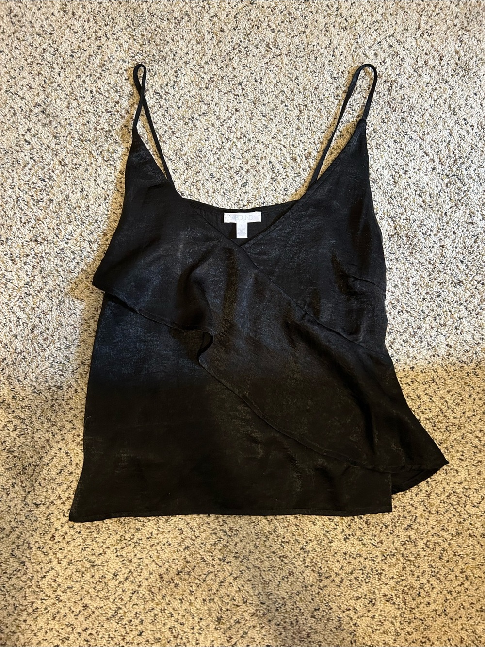 Abound Black Ruffle Slip Cami